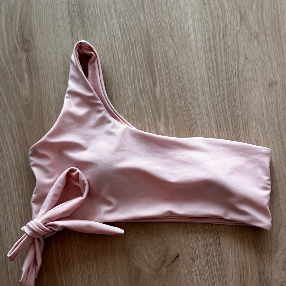 One-Shoulder Pink Bikini Top